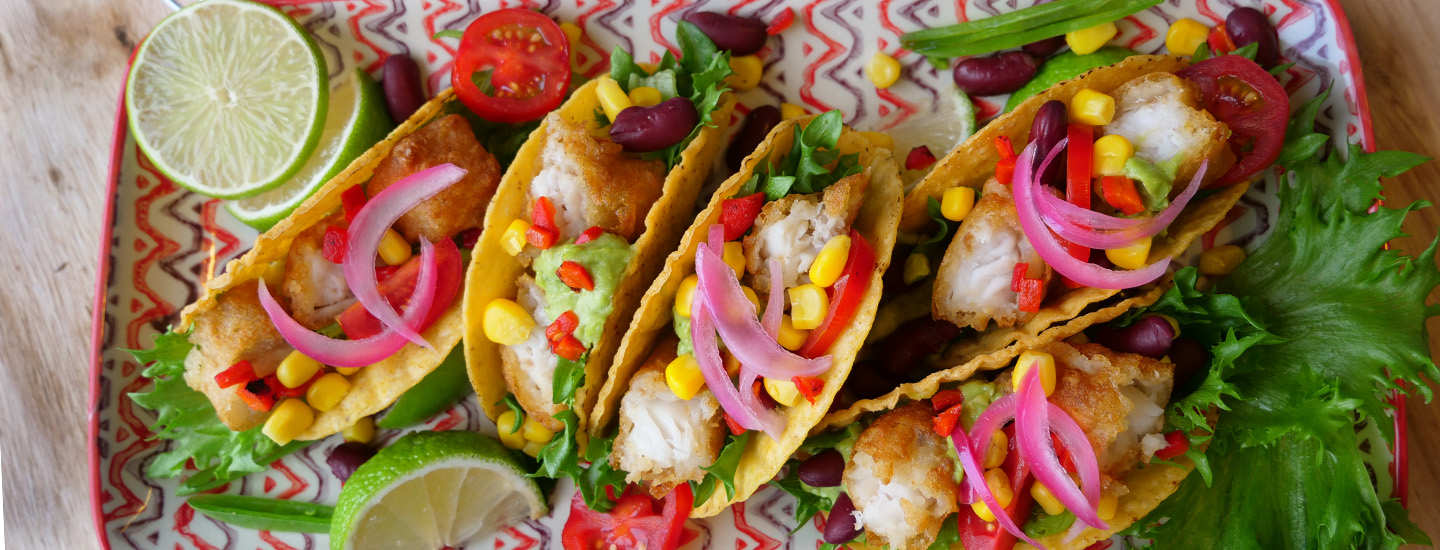 Vistaco met crispy fingers