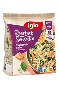 Iglo Roerbak Sensatie Tagliatelle con Salmone & Spinaci