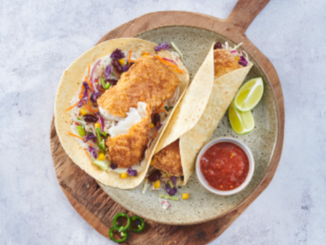 Lekkerbekje wrap met salade