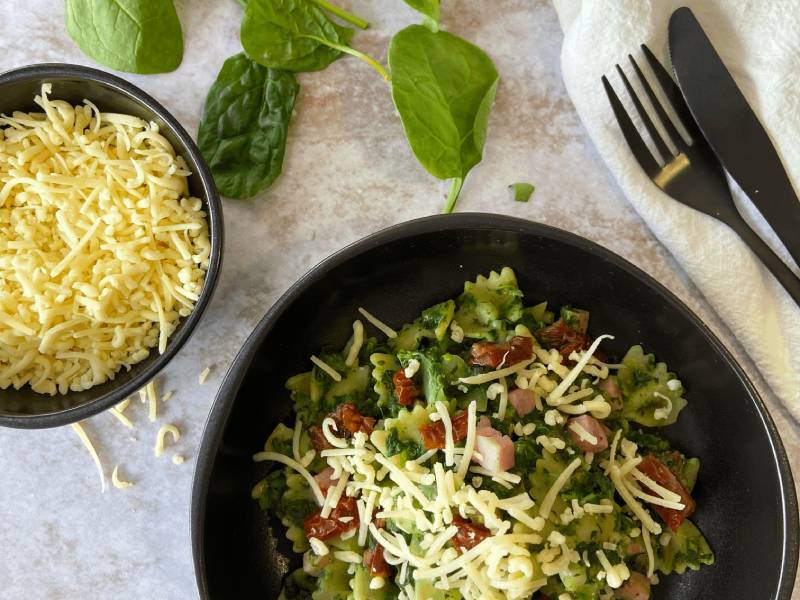 Pasta Spinazie Ham en Kaas