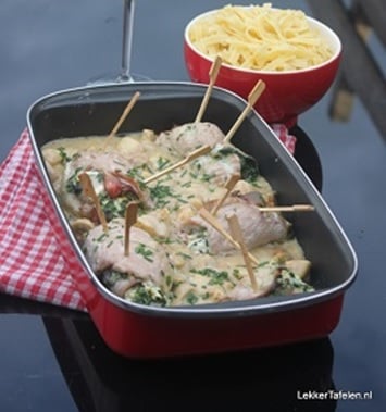 Visschnitzel rolletjes