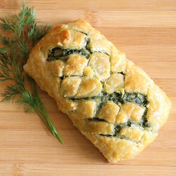 Zalm wellington met spinazie