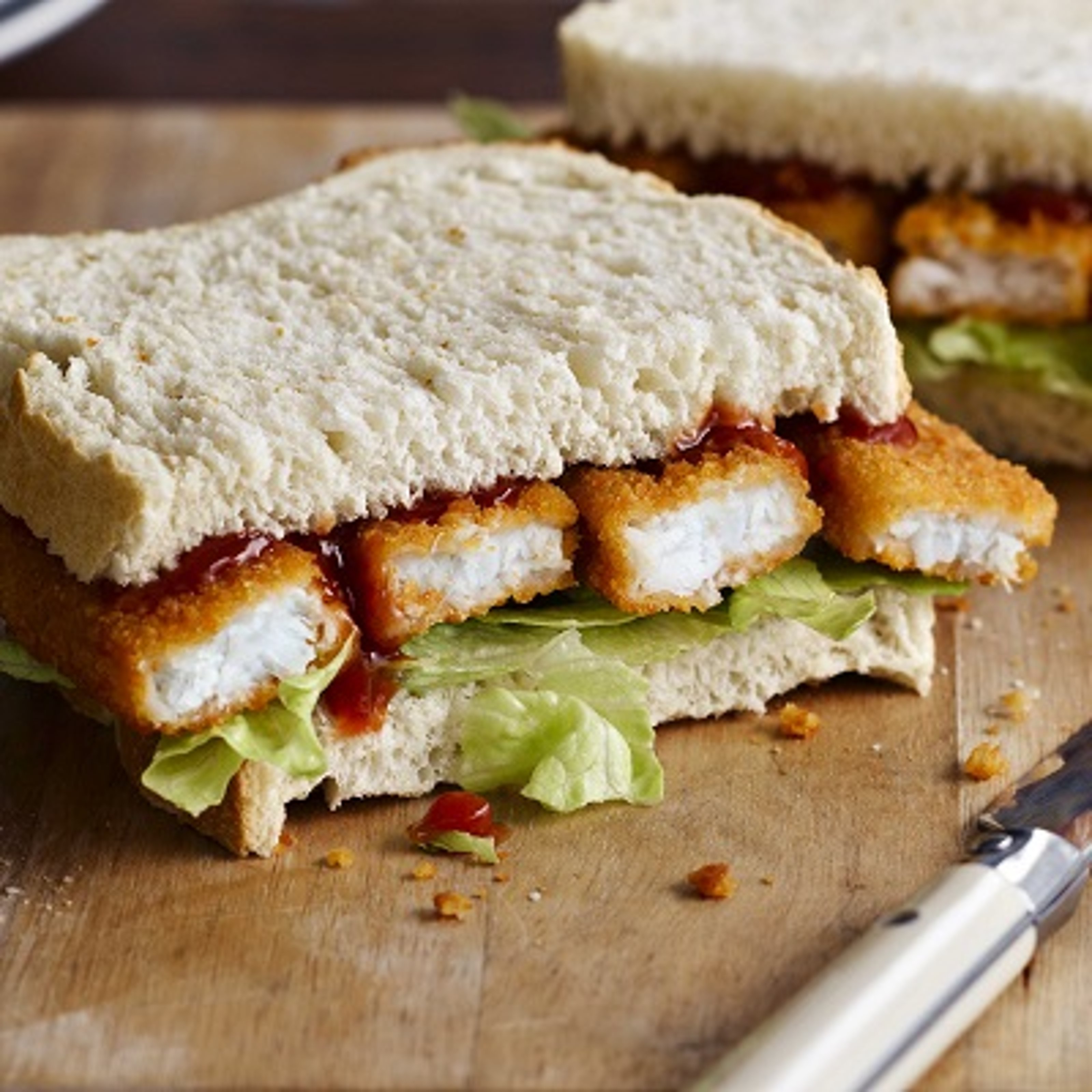 Broodje iglo Visstick - Ketchup sandwich