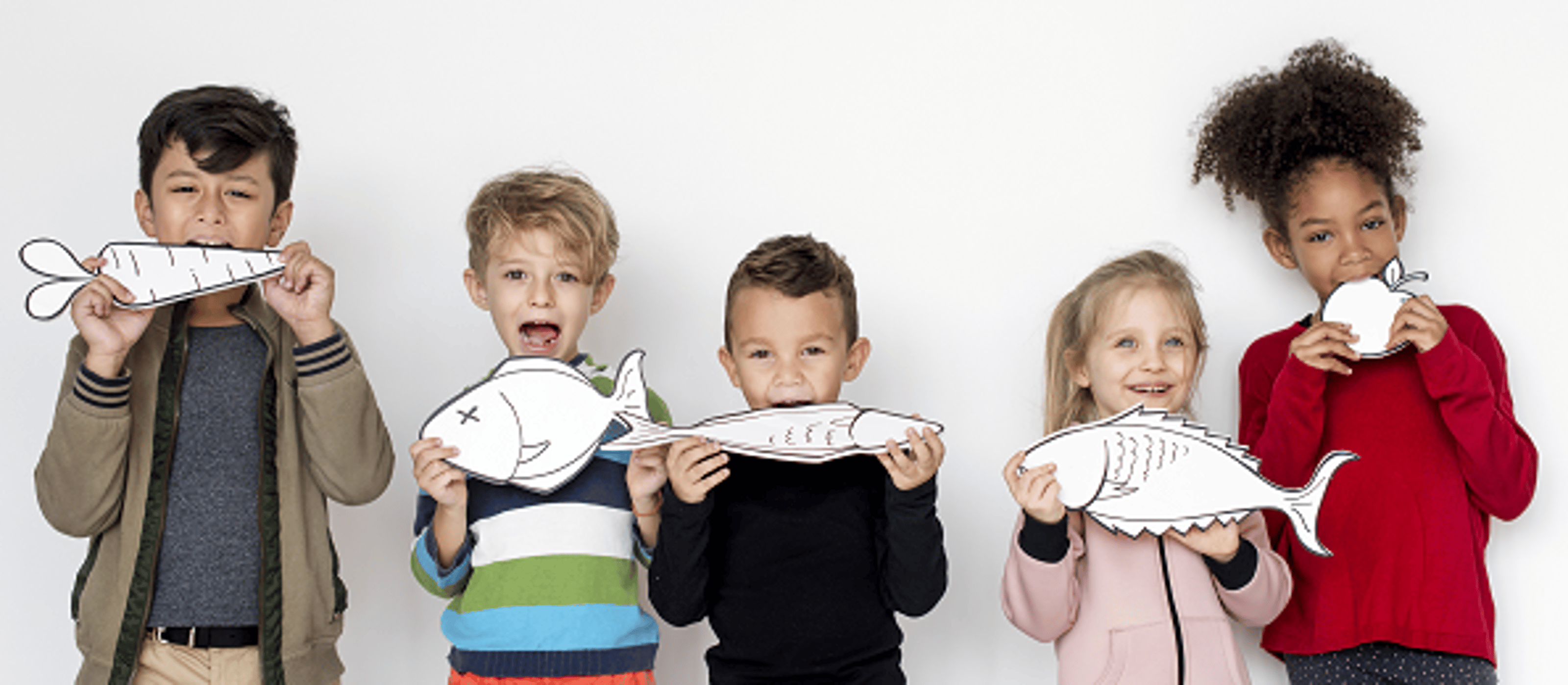 Leer kinderen vis eten